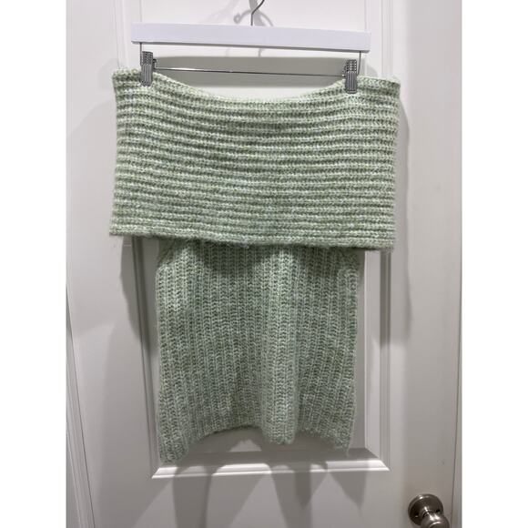 Free People Sleeveless Off The Shoulder Knit Sweater Slouchy Cowl Neck Sz S - Picture 1 of 5